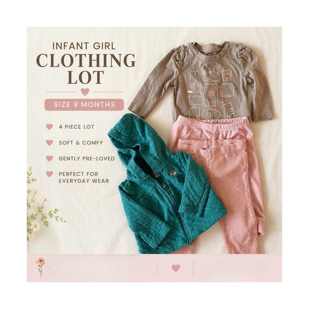 Infant Girl Clothing Lot 6-9 Months Baby Girl Clothes Outfit Bundle Autumn
